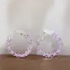 Brincos Circulares de Zircônia Exquisite com Diamante Cintilante Europeus e Americanos para Mulheres Design de Nicho Brincos de Luxo Acessíveis Brincos Elegantes da Moda
