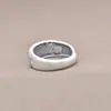 Yilu elegante Plata Pura 925 Flor de Loto hoja de loto tallada Estilo Nacional Femenino abierto anillo de pareja al anillo salido del lodo pero no teñido