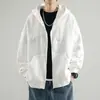 Sudadera para Hombre Primavera y Otoño Cárdigan con Capucha Holgada Chaqueta de Terciopelo Top Casual Ropa Deportiva Americana de Invierno para Hombre