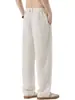 Ropa para Hombre Fengshe / 2026 Lyocell Tencel Lino Pantalones Casuales para Hombre Verano Delgados Holgados Rectos