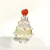 Árbol de Navidad de Vidrio Zibo Regalo de Navidad Adornos de Vidrio Manualidades Regalos para Coche Decoración de Escritorio Regalo Giratorio