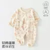 Estação de primavera e outono, roupas de bebê estampadas com tema de floresta, macacão estampado com padrão de borboleta, macacão de bebê para engatinhar, macacão de bebê sem costura, roupas infantis AnYang