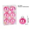 Bolas Decorativas Navideñas Transparentes de Colores Huecas Transfronterizas Bolas Redondas Transparentes Sopladas al Vacío Adornos para Árbol de Navidad al por Mayor En caja