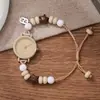 Relojes de Estilo Nuevo para Estudiantes Mujeres, Relojes de Cuarzo al por Mayor, Dulces Relojes con Pulsera Tejida de Cuentas y Estrella DIY, Estilo Fresco y Sencillo para Damas