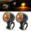 Luz Intermitente Delantera Redonda Mini de Una Sola Línea Old School para Accesorios de Motocicleta Retro Harley Cruise