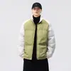 Chaqueta de Algodón con Cuello Alto para Hombre Tendencia Invierno Cortavientos Forro Polar Algodón Engrosado Abrigo Pareja Chaqueta Acolchada Gruesa de Algodón Superior Hombre
