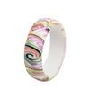 Anillo de silicona para mujer europeo y americano de 5.7 mm de venta caliente, anillo de silicona estampado con patrón Paisley ancho en stock