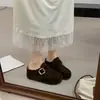 Otoño 2026 Estilo Caliente Retro Mate Suela Gruesa Aumentador Oculto de Altura Zapatos Birkenstock para Mujer Suela Suave Cómodos Sin Cierre Puntera Cerrada Medio Zueco