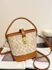 Bolso Cruzado de Hombro Único para Viajes Casuales, Nuevo Bolso Cubo Vintage Versátil Koujia, Bolso de Mano Texturizado Estampado para Mujer