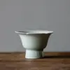 Shanding Hutian filme aberto boca de girassol xícara de chá sombra Verde xícara pessoal xícara especial conjunto de chá kung fu de cerâmica xícara de pétala Xícara de Chá