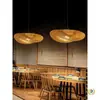 Lustre de Bambu Trançado, Arte em Bambu, Sala de Chá Estilo Zen, Restaurante Estilo Chinês, Pousada, Lanterna de Rattan Estilo Japonês, Luminária de Arte Criativa Retrô