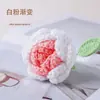Fio de tricô manual gradiente canto arredondado buquê de rosas flor artificial cena de flor decoração adereço Yi Mian