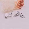 Venta al por mayor de fábrica sin agujero en la oreja accesorios de aretes indoloros acero inoxidable clip para la oreja de rana superficie de malla se puede pegar material de joyería