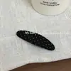 Estilo Coreano Retro Estilo Floresta Tecido de Bolinhas Oval BB Clip Grande Clipe de Cabelo Triângulo Simples Clipe para Franja Lateral Clipe para Cabelos Rebeldes para Mulheres