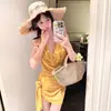 2026 Nuevo Estilo Ins Coreano Vacaciones en la Costa Bikini Blanco que Realza el Tono de Piel Estilo Falda Traje de Baño para Aguas Termales para Mujer