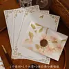 Ar Flutuante Série Flor Quatro Vezes Carta Padrão Amassado Retrô Envelope Convite de Sentido Avançado Bolsa de Convite Carta Convite em estoque