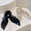 Exquisito Lazo Vintage para el Cabello para Niñas, Cuerda para el Cabello con Lazo, Elegante Lazo para el Cabello, Banda Elástica, Scrunchie de Alta Gama