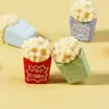 Accesorios diy comida de caricatura para jugar palomitas de maíz resina decoración de coche accesorios estéreo de resina adornos de micro paisajismo