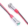 Indicador LED de Linha de Cinto Metálico 6mm Alta Luminosidade Máquina-Ferramenta Falha Sinal de Trabalho Luz 36V124V110 Fundo Vermelho