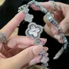 Reloj de Pulsera para Mujer Estilo Cuatro Hojas Scottie 9695 Celebridad de Internet con Correa de Acero Integrada Suministro Transfronterizo