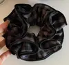 Elástico de Cabelo Igual ao da Zhao Lusi Estilo Coreano Elástico de Cabelo Xadrez Corda de Cabelo de Quatro Camadas com Trava de Borda de Alta Qualidade Flor em Botão Alta Elasticidade