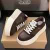 Couro Genuíno Sola Grossa Plataforma para Aumentar a Altura Sapatos Femininos Cadarço Bico Redondo Sapatos Brancos 2026 Outono/Inverno Novos Sapatos Esportivos Casuais para Homens e Mulheres