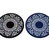 Decoração do carro telefone móvel tapete antiderrapante resistente a altas temperaturas redondo alto adesivo tapete antiderrapante padrão de lótus porcelana azul e branca 12cm