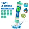 Caneta Testadora de Qualidade da Água 10 em 1 PH Cloro Salinidade Teste Rico em Hidrogênio Água Potável/Aquário/Piscina Testador Multiparâmetro