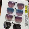 Óculos de Sol Clip-On para Homens e Mulheres, Lentes Polarizadas que Mudam de Cor, Óculos para Dirigir, Óculos de Sol Flip-Up Anti-UV