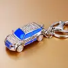Colección de Modelos de Coche con Pedrería Llavero de Coche Colgante Metálico Lindo para Hombres Mujeres Anillo de Llavero Regalo Creativo