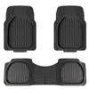 Tapete de Carro PVC Espesso Impermeável Dobrável Antiderrapante Fácil de Limpar Universal Conjunto de 3 Peças