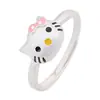 Carlime anel de gato doce anel de gato de desenho animado fofo anel de abertura de gato fofo fabricantes de joias atacado