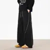 Pantalones deportivos de algodón pesados para hombre estilo americano, pantalones casuales rectos holgados de pierna ancha para hombre de primavera y otoño