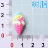 Accesorios de Joyería de Resina con Forma de Cono, Pasador DIY de Helado, Decoración de Imán para Refrigerador, Juguetes Lindos de Comida en Miniatura