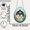 Nuevo Llavero Colgante para Mochila de Acrílico Plano con Huevo de Color Exquisito, Colgante Creativo, Cruz de Pascua Transfronteriza
