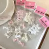 Nuevos Accesorios para Uñas Tela de Malla Lazo Rosa Claro Encaje Soñador Lazo de Mariposa Decoración Versátil para Uñas