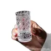 Taza de Lujo Ligero de Piedra Preciosa Color Sólido Estilo Simple Ins Patrón Martillado Grabado Copa de Vino Boca Recta Copa de Licor