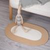 Tapete de Chão Redondo Estilo Ins para Casa, Entrada, Sala de Estar, Tapete para Pés, Ecológico, Simples, Oval, Antiderrapante, Tapete de Estúdio