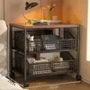 Mesita de noche simple de tamaño pequeño para dormitorio, estante de almacenamiento de mesita de noche multicapa de pie con cajones, gabinete de mesita de noche de gran capacidad