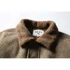 Jaqueta Masculina de Lã e Algodão Davic Estilo Old Money Retrô Americano Pied-de-Poule Inverno Quente Gola Lapela Algodão My031