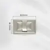 Botão de Pressão Metálico Retangular Simples Pequeno Botão Decorativo Estilo Chanel Jaqueta Botão de Pressão Oval de Quatro Botões Atacado