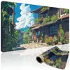Mouse Pad Paisagem Anime Estilo Japonês Pintura a Tinta, Tapete de Mesa para Jogos de Borracha Grossa, Vários Estilos, Suporta Personalização OEM