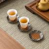 Liga Rattan Mat Tea Ceremony Isolamento Térmico Anti-Scalding Anti-Slip Cup Mat Tapete de Chá Estilo Chinês Doméstico Chá de Mesa Acessórios Tapete de Xícara de Chá