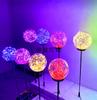 Lámpara de Caña de Fibra Óptica LED para Exterior Impermeable Luminosa Bola de Alambre de Cobre Lámpara de Caña Lámpara de Paisaje Lámpara de Césped Lámpara Insertada en el Suelo
