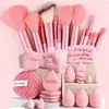 Set Profesional de Brochas de Maquillaje 33 Piezas con Accesorios, Cerdas Suaves para Piel Mixta, Ideal para Principiantes, Perfecto para el Uso Diario