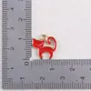Colgantes de Aleación Roja Esmaltada de Venta Caliente Transfronterizos Accesorios de Joyería Hechos a Mano DIY Cereza Lazo Corazón Flor Nube
