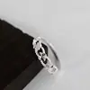 Anillo Abierto Bañado en Color Brillante, Diseño Sólido de Hoja de Trébol de la Suerte, Ajustable, Regalo para Mamá, Directo del Fabricante