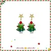 25 Nuevos Pendientes de Navidad con Borlas de Estrella de Cinco Puntas para Otoño e Invierno, Pendientes Lindos y Dulces, Elegantes Versátiles, Pendientes No Perforados
