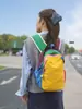 Transfronteiriço 2025 Novo Estilo Costura Cor Contrastante Impermeável Unissex Mochila Mochila Bolsa para Notebook Bolsa de Viagem