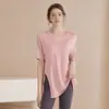 Ropa de Yoga en Liquidación para Verano con Almohadillas en el Pecho, Tops Deportivos de Pilates para Entrenamiento Fitness, Camisetas Deportivas de Manga Corta para Correr para Mujer al por Mayor